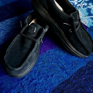 Hey Dude Black Suede Slip-On Loafers